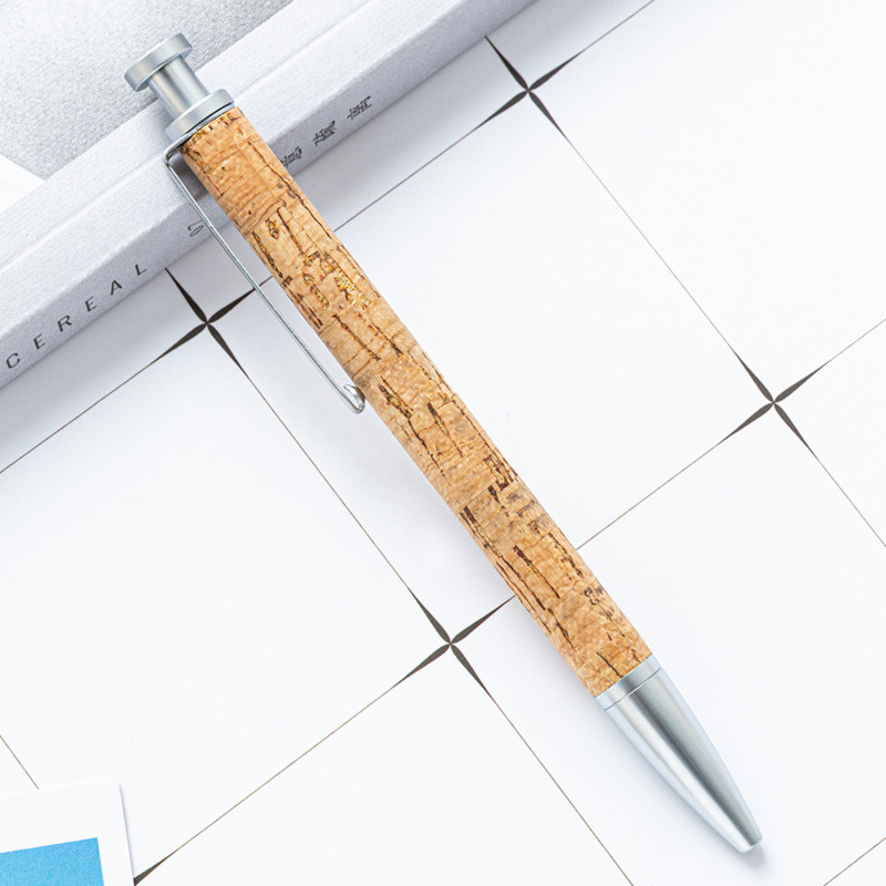 Στυλό 3 τεμαχίων Lytwtw's Press Ballpoint Wood Grain Metal Σχολικά είδη γραφείου Στυλό υψηλής ποιότητας