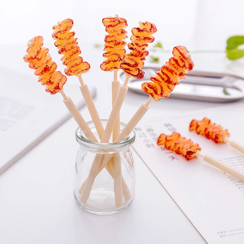 3-dijelni Lytwtw's Cute Grilled Kebab Uredski pribor Kreativna kemijska olovka Uredski školski pribor Novost Funny Lovely