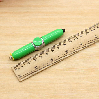 Флаш Fingertip Gyro Pen, писалка със сензорен екран, LED светлинна химикалка, забавна въртяща се игрална писалка, детски химикалки за писане