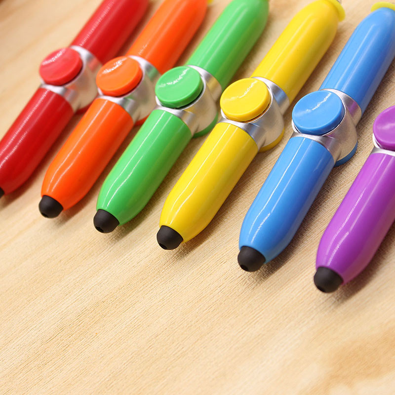 Gyro olovka s bljeskalicom, olovka za zaslon osjetljiv na dodir LED svjetleća kemijska olovka, smiješna rotirajuća igračka olovka, dječje olovke za pisanje