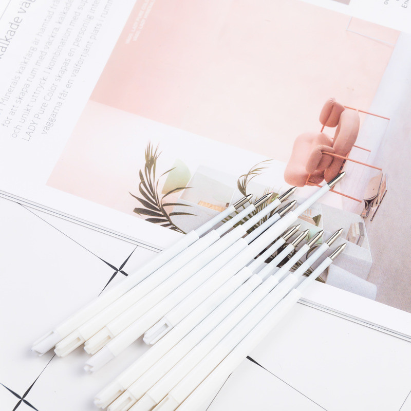 1.0mm 20 buc/set Presă stilou cu gel de metal pentru reîncărcarea glonțurilor Tije pentru semnătură de birou Cerneală neagră Albastru Rechizite de scris pentru papetărie pentru școală