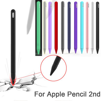 Touch Pen Stylus за Apple Pencil 2nd силиконов калъф за писалка Прахоустойчив удебелен устойчив на падане капак на стилуса Nib Cover Wrap Tip Držač