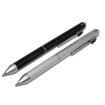 4 в 1 Многофункционална метална химикалка 0,5 mm Химикалка с нисък център на тежестта Преса Автоматичен молив Училищен офис Подарък