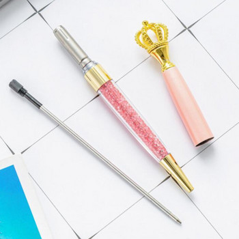 4 Piece Lytwtw\'s Creative Crown Metal Office Rotate School Stationery Supply Telescopic Teacher Spinning Shiny Ballpoint Pen