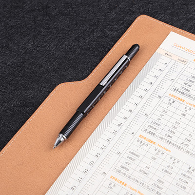Stilo multifuncțional, șurubelniță riglă, instrument pentru nivel cu spirit, stylus, papetărie școlară, rechizite de birou, pix cu bilă de 0,7 mm