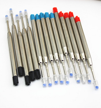 10PCS Син метален пълнител за химикалка Химикалка за пълнители Fine Point Medium Standard за висококачествен стил с мастило Химикалка