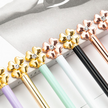 5 τεμάχια Lytwtw\'s Clover Diamonds Ballpoint Wedding Metal Pen School Supplies Γραφείο Δώρο