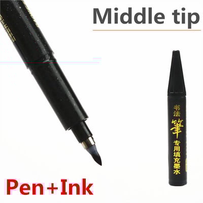 Pen perie de mare capacitate Cu cerneală umplută Marcatori pentru pix pentru caligrafie Scriere artistică Rechizite școlare de birou Papetarie Studen