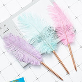 4 Piece Lytwtw`s Stationery School Supplies Creative Feather στυλό Business Metal στυλό γραφείου