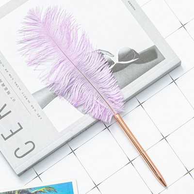 4 Piece Lytwtw`s Stationery School Supplies Creative Feather στυλό Business Metal στυλό γραφείου