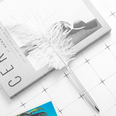 4 Piece Lytwtw`s Stationery School Supplies Creative Feather στυλό Business Metal στυλό γραφείου