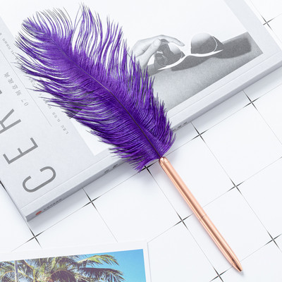 4 Piece Lytwtw`s Stationery School Supplies Creative Feather στυλό Business Metal στυλό γραφείου