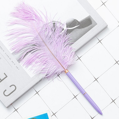 4 Piece Lytwtw`s Stationery School Supplies Creative Feather στυλό Business Metal στυλό γραφείου