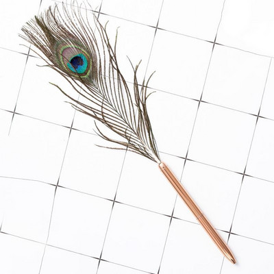 4 Piece Lytwtw`s Stationery School Supplies Creative Feather στυλό Business Metal στυλό γραφείου