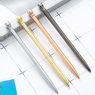 4 части Lytwtw`s Ballpoint Pen Skull Love Wedding Metal Copper Pen Офис Училищни пособия Канцеларски материали