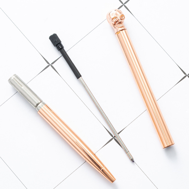 4 komada Lytwtw's Kemijska olovka Skull Love Wedding Metalna bakrena olovka Uredski školski pribor Pribor