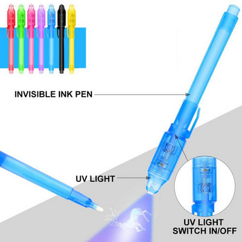 Μυστικό στυλό Birthday Party Invisible Ink Pen με UV φως για παιδιά και ενήλικες
