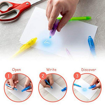 Secret Pen Birthday Party Невидима писалка с мастило с UV светлина за деца и възрастни