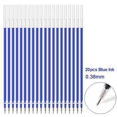 20Pcs/Lot Gel Pen Punjenje Neutralna Pen Kvalitetno Punjenje Crno Plavo Crveno 0,5 mm 0,38 mm Bullet Punjenje Ured i škola