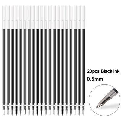 20Pcs/Lot Gel Pen Punjenje Neutralna Pen Kvalitetno Punjenje Crno Plavo Crveno 0,5 mm 0,38 mm Bullet Punjenje Ured i škola
