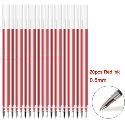 20Pcs/Lot Gel Pen Punjenje Neutralna Pen Kvalitetno Punjenje Crno Plavo Crveno 0,5 mm 0,38 mm Bullet Punjenje Ured i škola