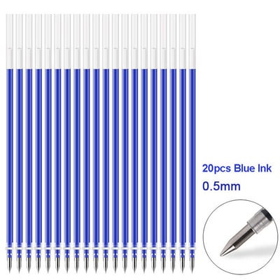 20Pcs/Lot Gel Pen Punjenje Neutralna Pen Kvalitetno Punjenje Crno Plavo Crveno 0,5 mm 0,38 mm Bullet Punjenje Ured i škola