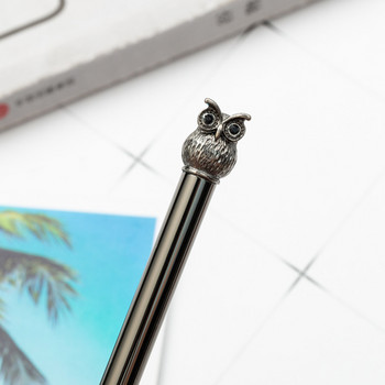 4 части Lytwtw\'s Ballpoint Pen Owl Love Crystal Wedding Metal Copper Pen Офис Училищни пособия Канцеларски материали