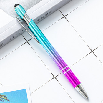6 τεμάχια γραφικής ύλης Lytwtw\'s Σχολικά προμήθειες Γραφείου Gradient Color Press Screen Touch Screen Ballpoint Pen Cute Metal Pens