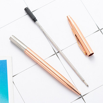 6 части Lytwtw\'s Creative Ballpoint Pen Business Metal Office Accessories Rotate Pens Училищни канцеларски материали Офис консумативи