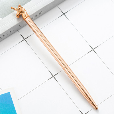 4 komada Lytwtw's Ballpoint Pen Unicorn Love Wedding Metalna bakrena olovka Uredski školski pribor Pribor