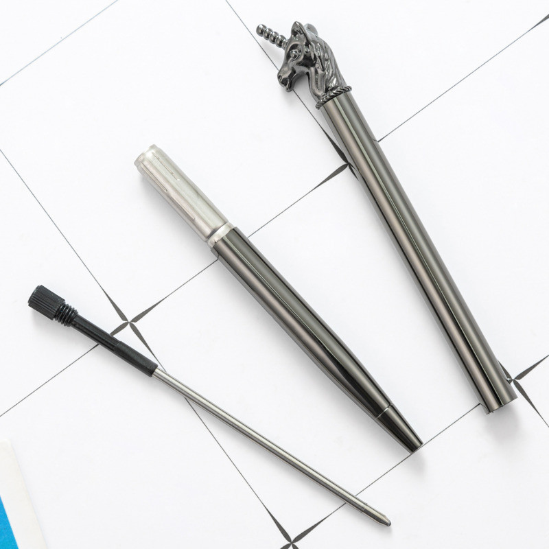 4 komada Lytwtw's Ballpoint Pen Unicorn Love Wedding Metalna bakrena olovka Uredski školski pribor Pribor