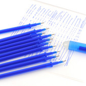 10 ΤΕΜ 0,5 χιλιοστών μπλε μαύρο μελάνι Gel στυλό Erasable Refill Rod Erasable Στυλό Washable School Writing Stationery Gel Ink Pen 12,9cm Μήκος