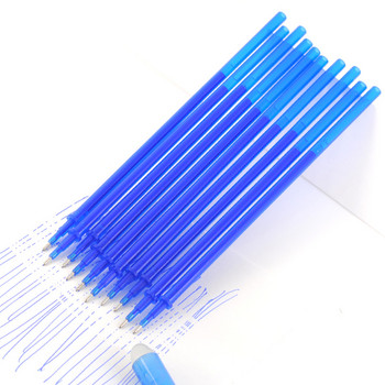 10PCS 0,5 мм синя черна мастилена гел химикалка с изтриваем пълнител, изтриваема писалка, миеща се училищна писалка за канцеларски материали с гел-мастило, дължина 12,9 см