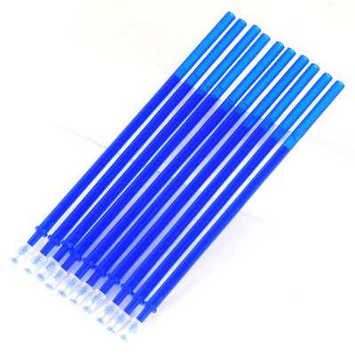 10 ΤΕΜ 0,5 χιλιοστών μπλε μαύρο μελάνι Gel στυλό Erasable Refill Rod Erasable Στυλό Washable School Writing Stationery Gel Ink Pen 12,9cm Μήκος