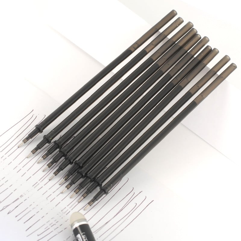 10 ΤΕΜ 0,5 χιλιοστών μπλε μαύρο μελάνι Gel στυλό Erasable Refill Rod Erasable Στυλό Washable School Writing Stationery Gel Ink Pen 12,9cm Μήκος