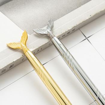 3 части Lytwtw\'s Ballpoint Pen Cute Mermaid Wedding Rose Gold Метални канцеларски материали Училищни офис консумативи Висококачествени химикалки