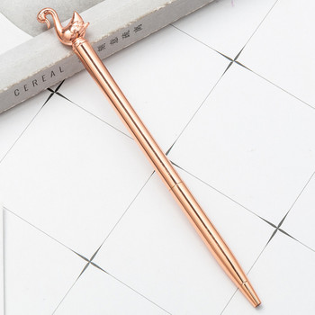 4 части Lytwtw\'s Ballpoint Pen Swan Love Crystal Wedding Metal Copper Pen Офис Училищни пособия Канцеларски материали
