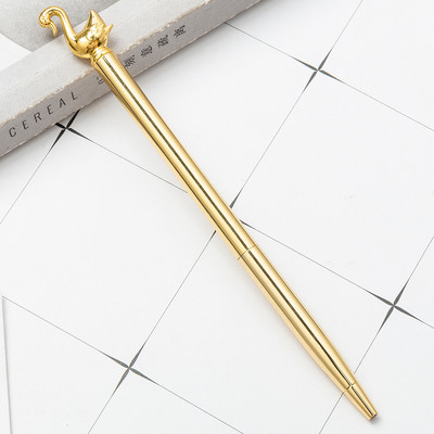 4 darab Lytwtw golyóstoll Swan Love Crystal esküvői fém réz toll Irodai kellékek Irodaszerek