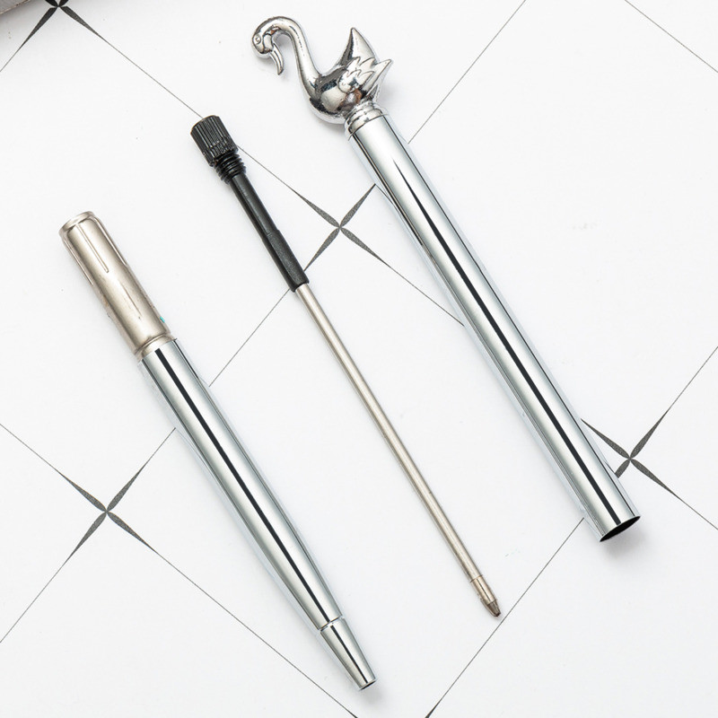 4 darab Lytwtw golyóstoll Swan Love Crystal esküvői fém réz toll Irodai kellékek Irodaszerek