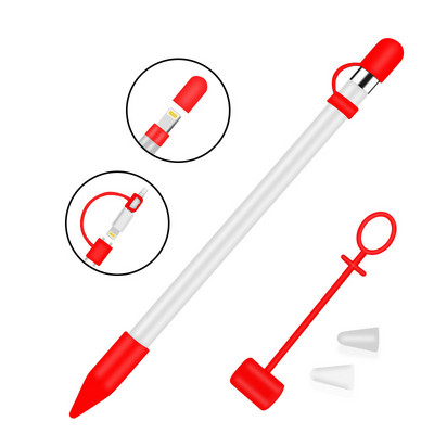 Silikonska zaštitna maska za Apple Pencil Cap Držač / Nib Cover / Cable Adapter Tether za iPad Pro Pencil Silicone Case Cover