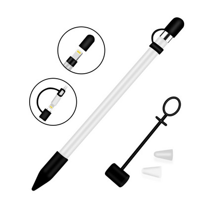 Silikonska zaštitna maska za Apple Pencil Cap Držač / Nib Cover / Cable Adapter Tether za iPad Pro Pencil Silicone Case Cover