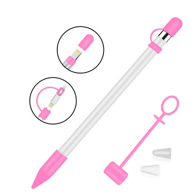 Silikonska zaštitna maska za Apple Pencil Cap Držač / Nib Cover / Cable Adapter Tether za iPad Pro Pencil Silicone Case Cover