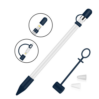 Silikonska zaštitna maska za Apple Pencil Cap Držač / Nib Cover / Cable Adapter Tether za iPad Pro Pencil Silicone Case Cover