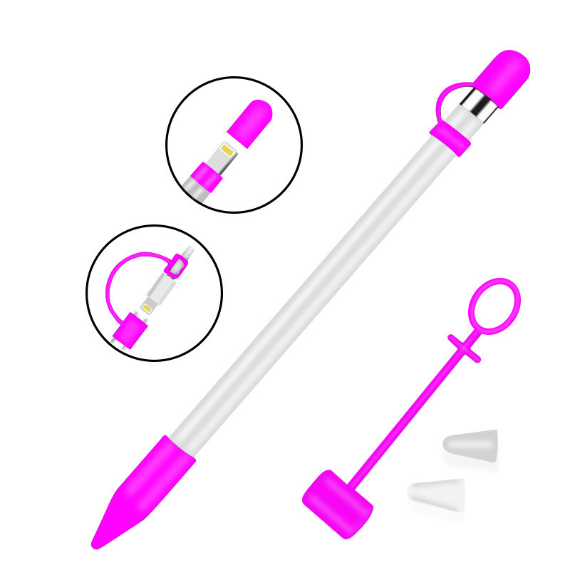 Silikonska zaštitna maska za Apple Pencil Cap Držač / Nib Cover / Cable Adapter Tether za iPad Pro Pencil Silicone Case Cover