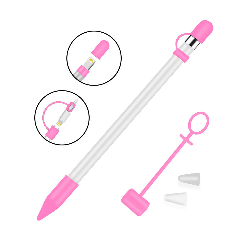 Silikonska zaštitna maska za Apple Pencil Cap Držač / Nib Cover / Cable Adapter Tether za iPad Pro Pencil Silicone Case Cover