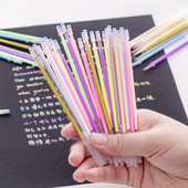 9 bucăți/lot rezerve stilou multicolore rezerve pentru pix cu gel pentru pictură, desen, iluminatoare cu sclipici, stilou, marcatori de artă, rechizite școlare de birou