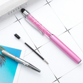 Στυλό αφής στυλό 4 τεμαχίων κρυστάλλινο στυλό γραφικής γραφής Γραφείο Σχολικό προμήθειο Spinning Metal Nurse Στυλό υψηλής ποιότητας