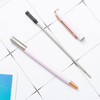 4 части Lytwtw\'s Creative Candy Color Business Metal Office Accessories Rotate Ballpoint Pen Училищни канцеларски материали Офис консумативи