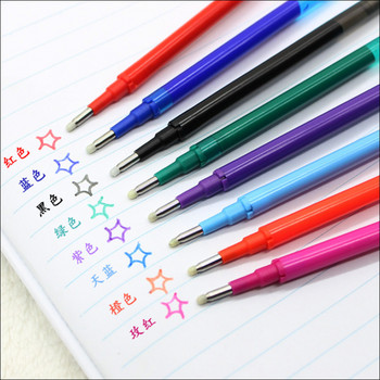 3 ΤΕΜ/Παρτίδα 0,5 mm, 0,7 mm Ανταλλακτικά με δυνατότητα διαγραφής στυλό, Ανταλλακτικά 8 χρώματα μελάνι gel στυλό για γράψιμο, προμήθειες γραφικής ύλης γραφείου