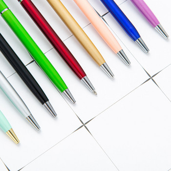 4 Piece Lytwtw\'s Creative Candy Color Ballpoint Στυλό Business Μεταλλικά αξεσουάρ Γραφείου Περιστροφική Σχολική Γραφική Είδη Γραφείου